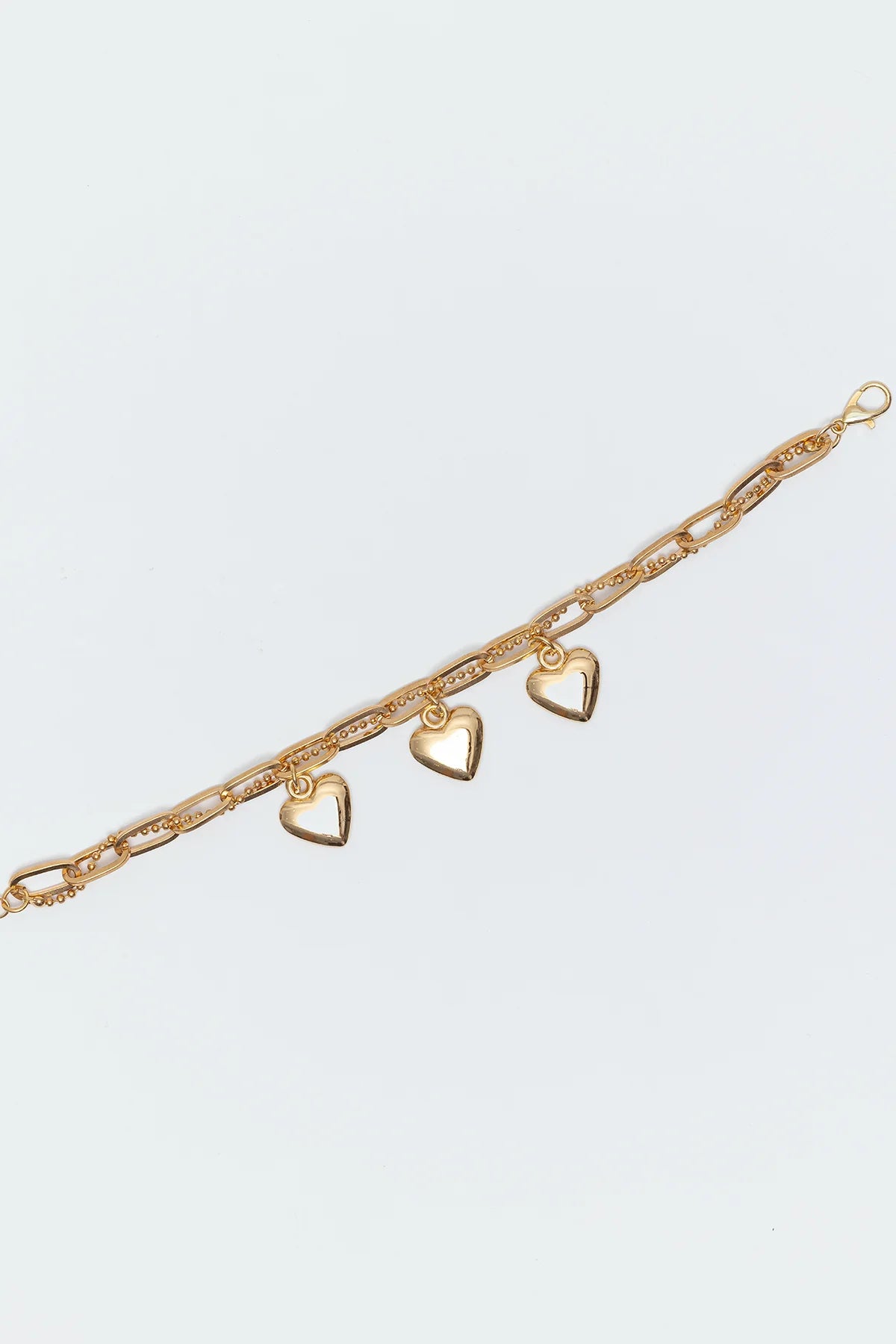 Triple Heart Charm Bracelet