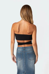 Zia Ribbed Ring Tie Crop Top