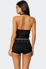 Kiana Ribbed Halter Top