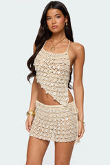Alora Iridescent Crochet Top