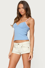 Cosette Pointelle Cupped Tank Top