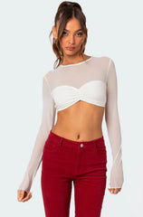 Night Out Sheer Crop Top