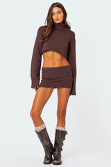 Gino Cropped Turtle Neck Sweater