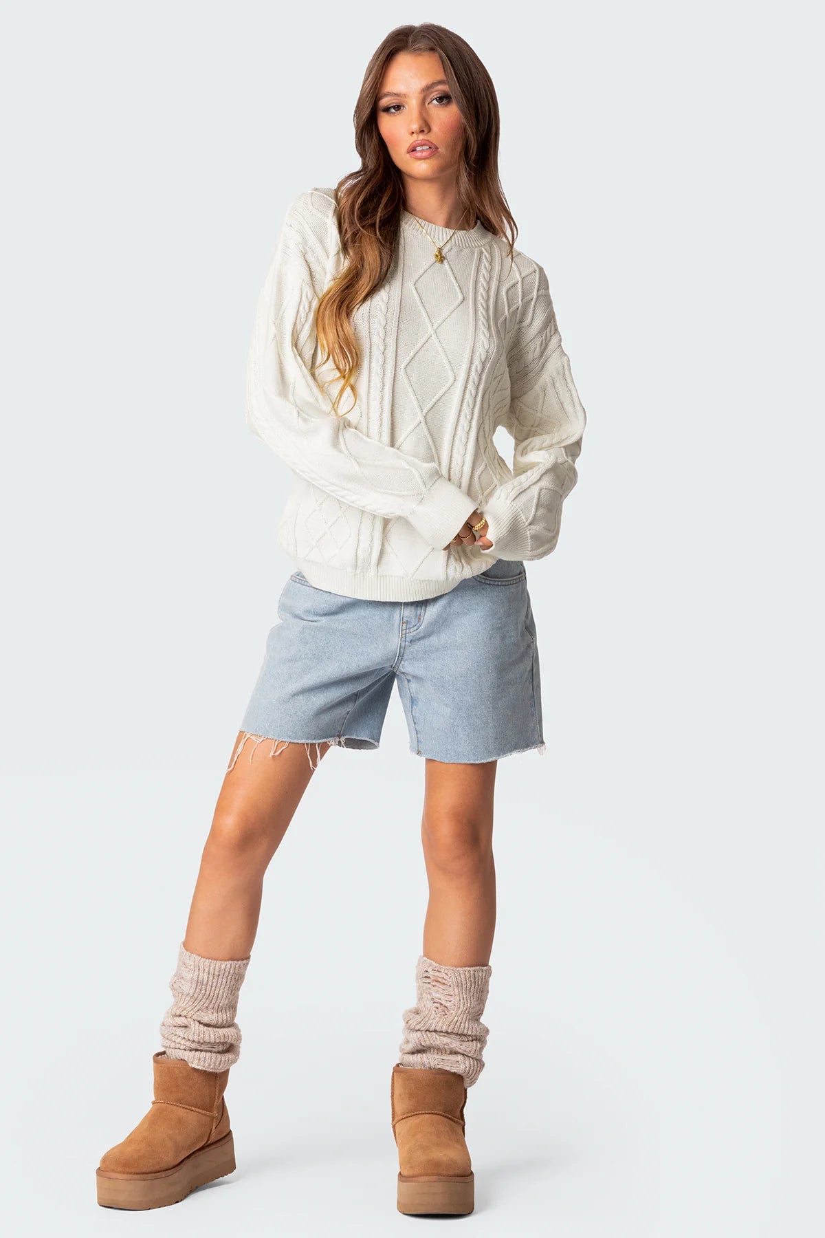 Jessy Cable Knit Oversized Sweater