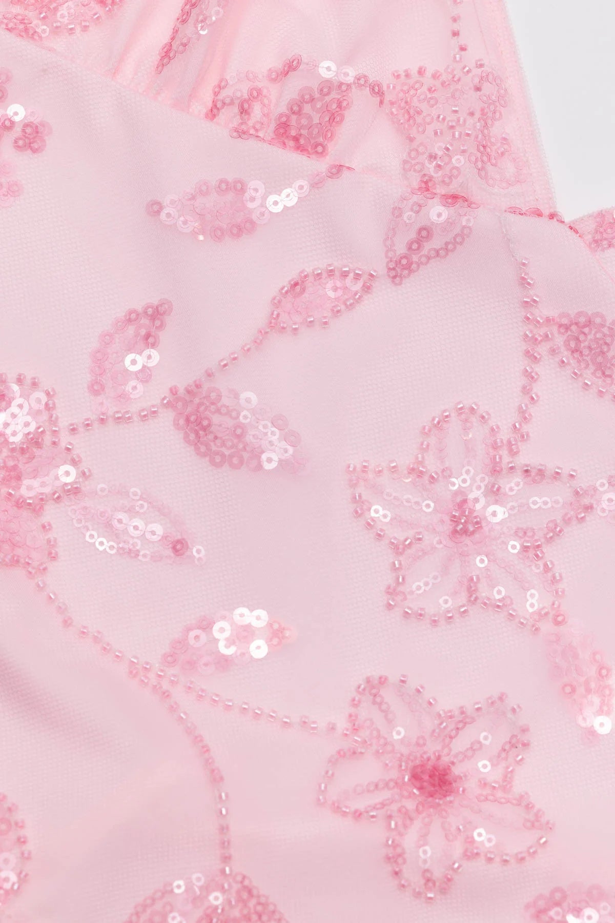 Pia Sequin Floral Backless Top