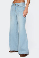 Charlie Panel Stitch Low Rise Jeans