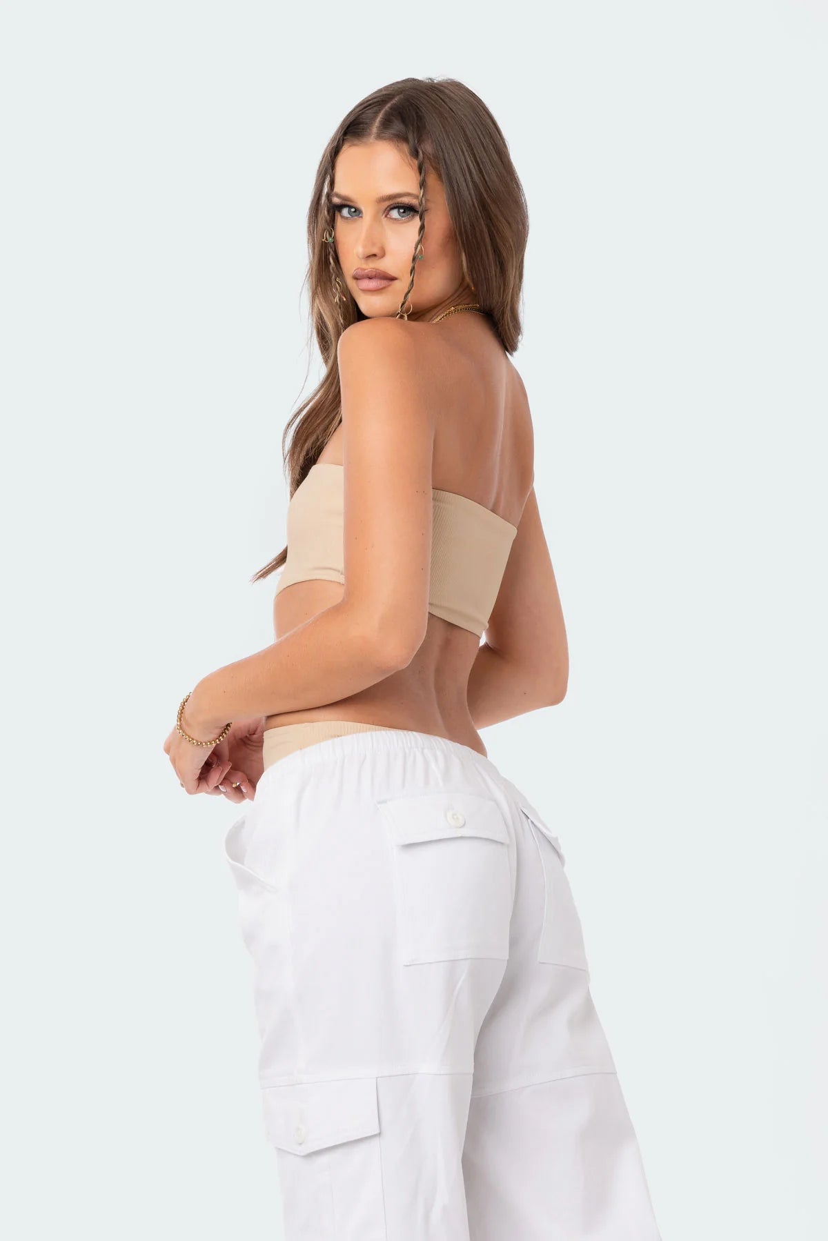 Vivie Ribbed Cut-Out Bodysuit