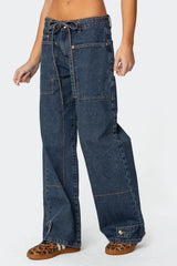 Funky Stitch Low Rise Jeans