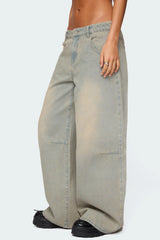 Santi Low Rise Wide Leg Jeans
