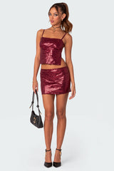 Cosmo Open Back Sequin Top