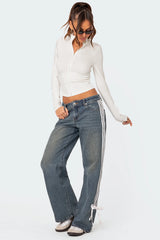 Tessa High Neck Zip Up Cardigan