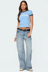 Ery Wide Leg Mid Rise Jeans