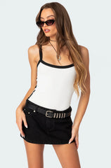 Contrast Ribbed Bodysuit