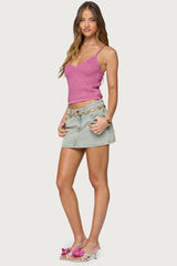 Frankey Sparkly Textured Knit Tank Top