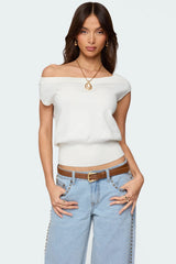 Michaela Off Shoulder Knit Top