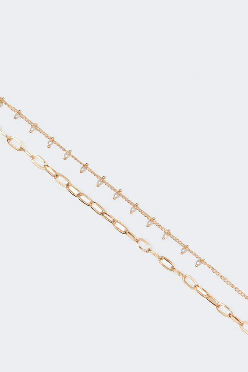 Layered Pearl Belly Chain