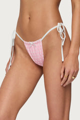 Leigh Polka Dot String Bikini Bottom