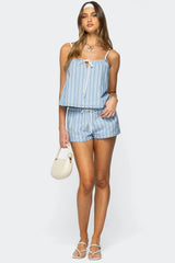 Birkley Striped Babydoll Top