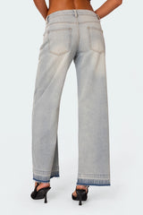 Released Hem Low Rise Jeans