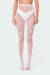 Bowtie Cutout Tights