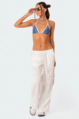 Lyric Linen Look Cargo Pants