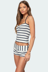 Lorenza Striped Halter Top
