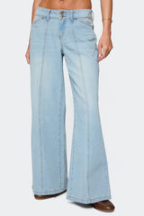 Charlie Panel Stitch Low Rise Jeans