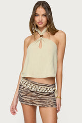 Ariya Keyhole Halter Top