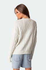 Jessy Cable Knit Oversized Sweater