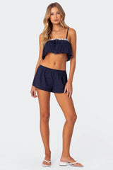 Edan Eyelet Crop Top