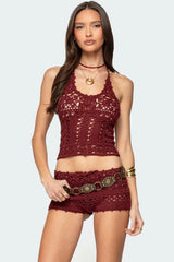 Kelani Crochet Halter Top