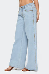 Stassie Studded Low Rise Jeans
