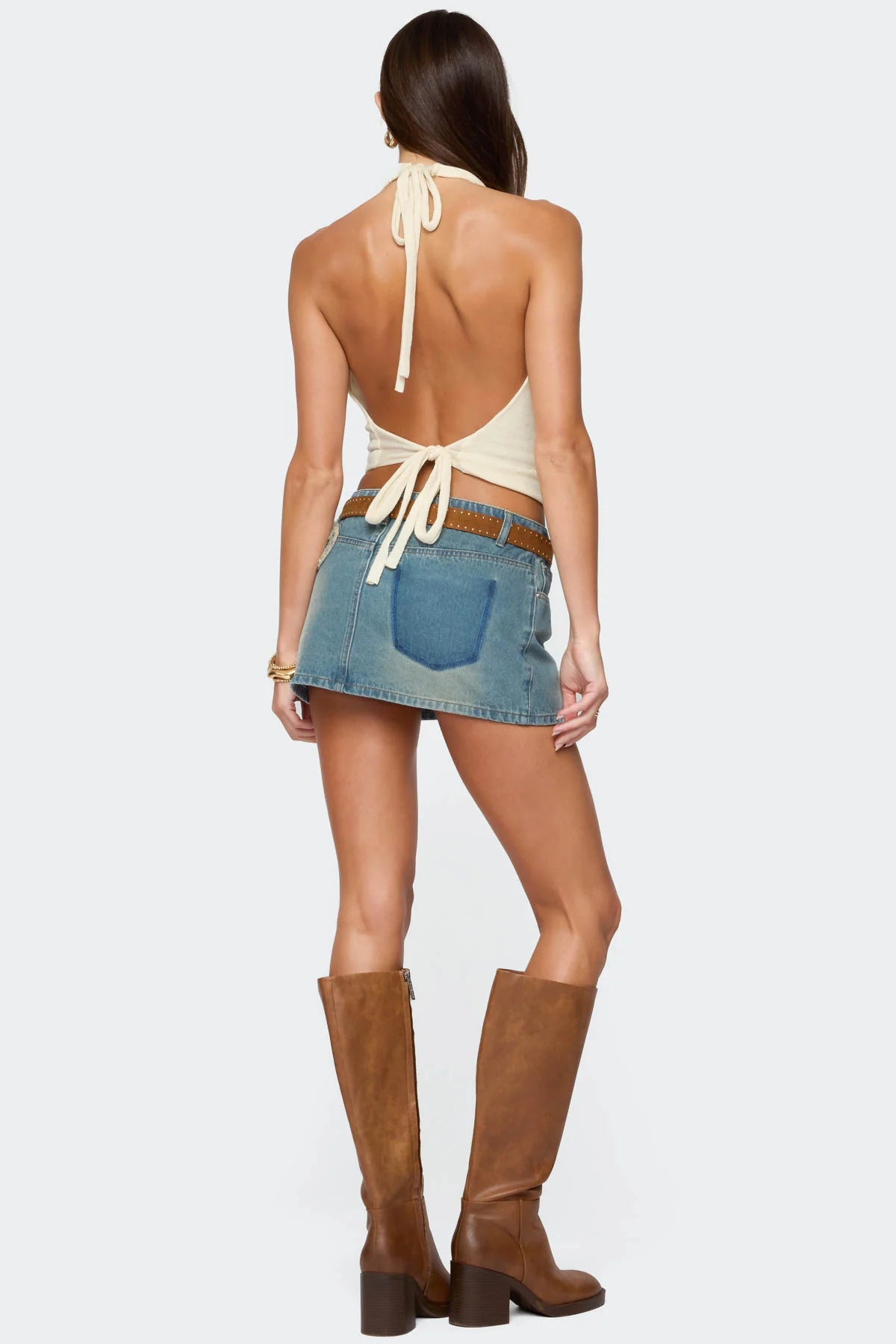 Bowiee Denim Mini Skirt