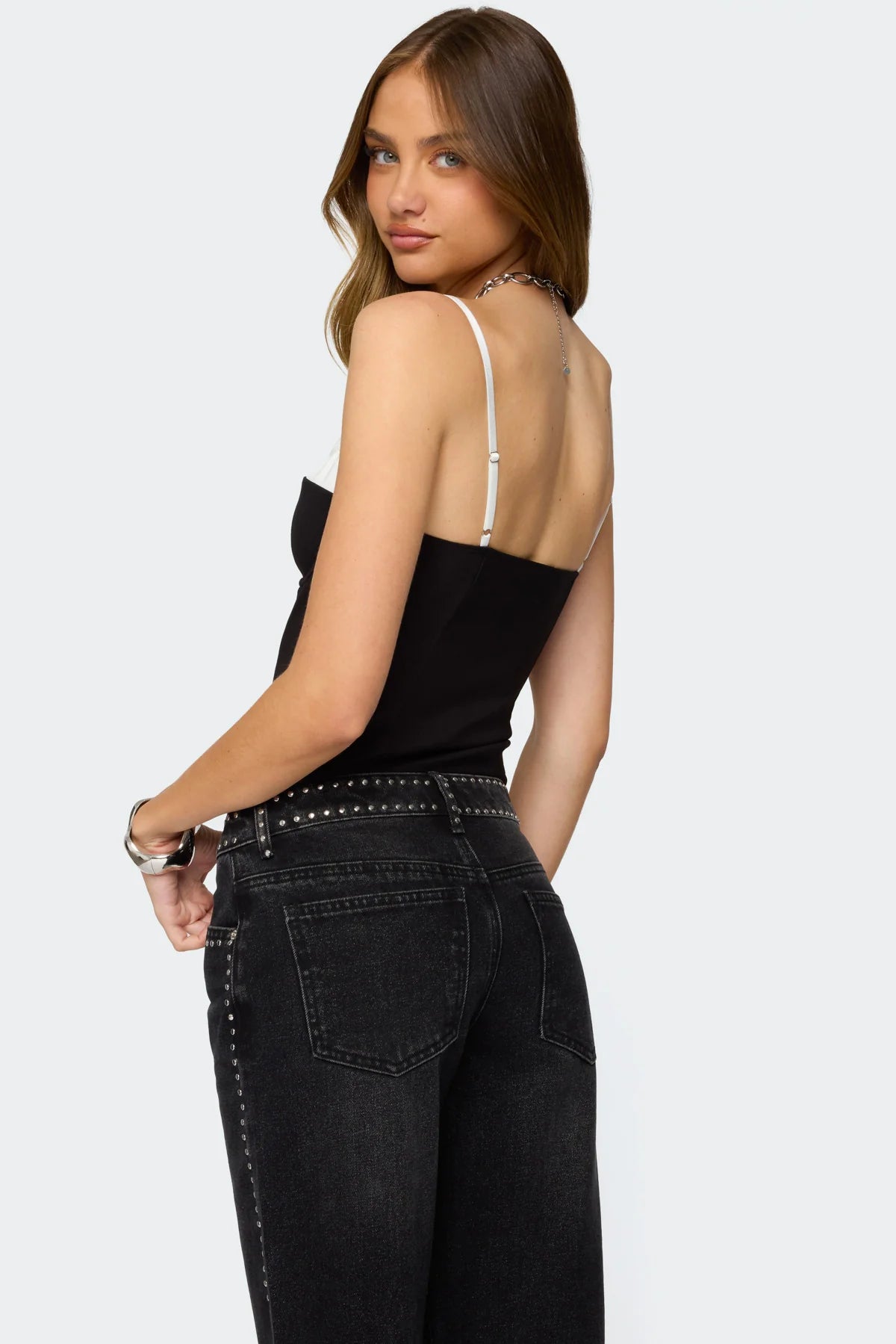 Contrast Peekaboo Corset