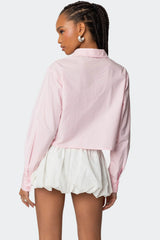 Melrose Tie Front Collared Top